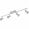 Luminaires Eglo Éclairage Led|Spot Eglo BONARES LED Chrome, Aspect cristal, 4 lumières