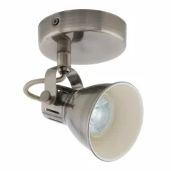 Luminaires Eglo Éclairage Led|Spot Eglo SERAS LED Brun foncé, Nickel mat, Rose, 1 lumière