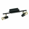 Luminaires Eglo Spots Et Projecteurs|Spot Eglo TOMARES LED Laiton, Noir, 2 lumières