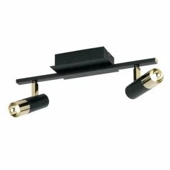 Luminaires Eglo Spots Et Projecteurs|Spot Eglo TOMARES LED Laiton, Noir, 2 lumières