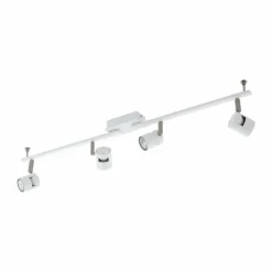 Luminaires Eglo Spots Et Projecteurs|Spot Eglo VERGIANO Nickel mat, Blanc, 4 lumières