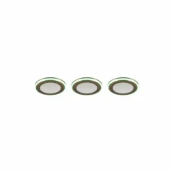 Luminaires Trio Luminaires Encastrés|Spot encastrable - kit de 3 Trio ARGUS LED Chrome, 6 lumières, Télécommandes, Changeur de couleurs