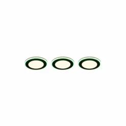 Luminaires Trio Luminaires Encastrés|Spot encastrable - kit de 3 Trio ARGUS LED Noir, 6 lumières, Télécommandes, Changeur de couleurs