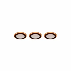 Luminaires Trio Luminaires Encastrés|Spot encastrable - kit de 3 Trio ARGUS LED Noir, 6 lumières, Télécommandes, Changeur de couleurs