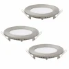 Luminaires Eglo Luminaires Encastrés|Spot encastrable Eglo FUEVAC LED Nickel mat, 3 lumières, Changeur de couleurs