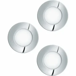 Luminaires Eglo Luminaires Encastrés|Spot encastrable Eglo FUEVA LED Chrome, 3 lumières
