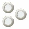 Luminaires Eglo Luminaires Encastrés|Spot encastrable Eglo FUEVA LED Nickel mat, 3 lumières