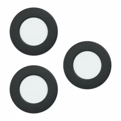 Luminaires Eglo Luminaires Encastrés|Spot encastrable Eglo FUEVA LED Noir, 3 lumières