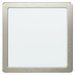 Luminaires Eglo Luminaires Encastrés|Spot encastrable Eglo FUEVA LED Nickel mat, 1 lumière