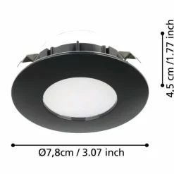 Luminaires Eglo Luminaires Encastrés|Spot encastrable Eglo PINEDA LED Noir, 1 lumière