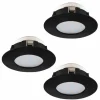 Luminaires Eglo Luminaires Encastrés|Spot encastrable Eglo PINEDA LED Noir, 3 lumières