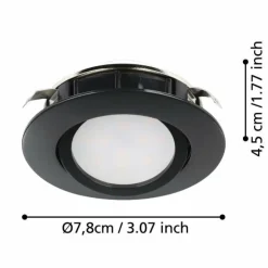 Luminaires Eglo Luminaires Encastrés|Spot encastrable Eglo PINEDA LED Noir, 3 lumières