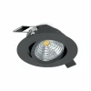 Luminaires Eglo Luminaires Encastrés|Spot encastrable Eglo SALICETO LED Noir, 1 lumière