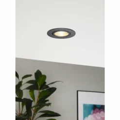 Luminaires Eglo Luminaires Encastrés|Spot encastrable Eglo SALICETO LED Noir, 1 lumière
