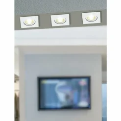 Luminaires Eglo Luminaires Encastrés|Spot encastrable Eglo SALICETO LED Blanc, 1 lumière