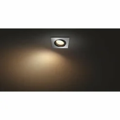 Spot encastrable, kit d'extension Philips Hue Ambiance White & Color Centura Argenté, 1 lumière, Changeur de couleurs