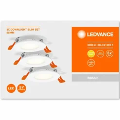 Luminaires Ledvance Luminaires Encastrés|Spot encastrable LEDVANCE DOWNLIGHT SLIM Blanc, 3 lumières