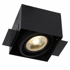 Luminaires Lucide Luminaires Encastrés|Spot encastrable Lucide TRIMLESS Noir, 1 lumière