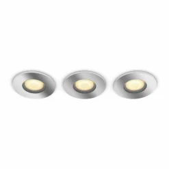 Spot encastrable Philips Hue Adore LED Aluminium, 3 lumières, Télécommandes