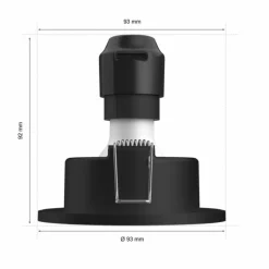 Spot encastrable Philips Hue Xamento LED Noir, 1 lumière, Changeur de couleurs