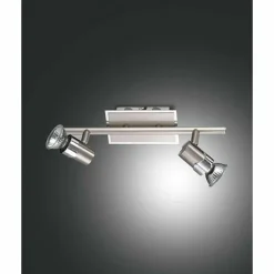 Luminaires Fabas Luce Spots Et Projecteurs|Spot Fabas Luce ALICE Nickel mat, 2 lumières