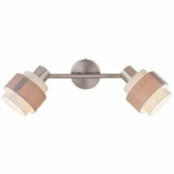 Luminaires Globo Lighting Spots Et Projecteurs|Spot Globo ASHGAAN Nickel mat, 2 lumières