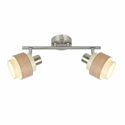 Luminaires Globo Lighting Spots Et Projecteurs|Spot Globo ASHGAAN Nickel mat, 2 lumières