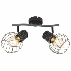 Luminaires Globo Lighting Spots Et Projecteurs|Spot Globo BEVERONE Noir, 2 lumières