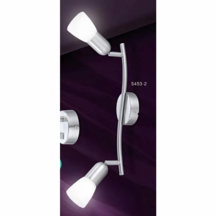 Luminaires Globo Lighting Spots Et Projecteurs|Spot Globo CATHY Nickel mat, 2 lumières