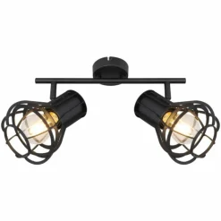 Luminaires Globo Lighting Spots Et Projecteurs|Spot Globo CLASTRA Noir, 2 lumières