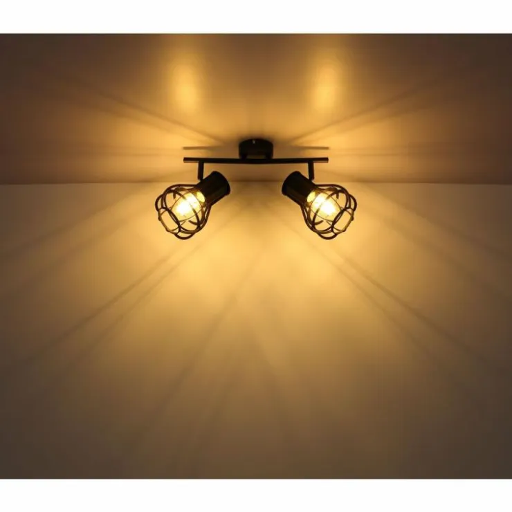 Luminaires Globo Lighting Spots Et Projecteurs|Spot Globo CLASTRA Noir, 2 lumières