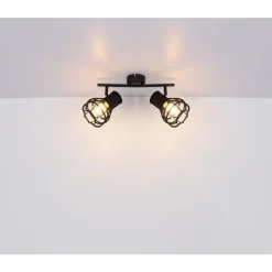 Luminaires Globo Lighting Spots Et Projecteurs|Spot Globo CLASTRA Noir, 2 lumières