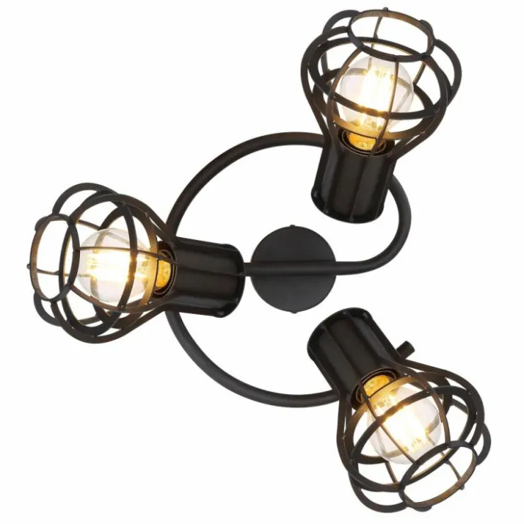 Luminaires Globo Lighting Spots Et Projecteurs|Spot Globo CLASTRA Noir, 3 lumières