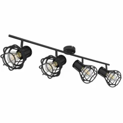 Luminaires Globo Lighting Spots Et Projecteurs|Spot Globo CLASTRA Noir, 4 lumières