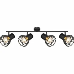Luminaires Globo Lighting Spots Et Projecteurs|Spot Globo CLASTRA Noir, 4 lumières