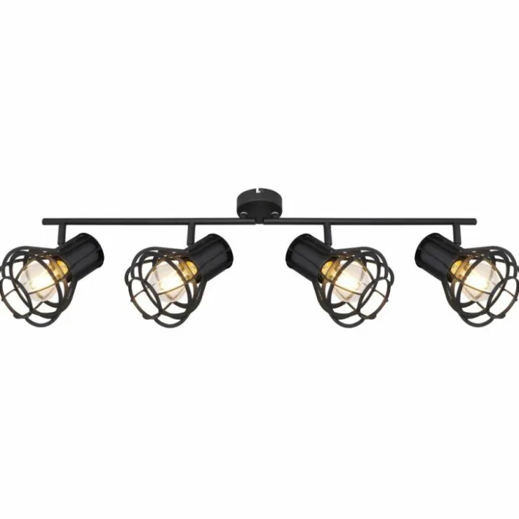 Luminaires Globo Lighting Spots Et Projecteurs|Spot Globo CLASTRA Noir, 4 lumières