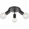 Luminaires Globo Lighting Spots Et Projecteurs|Spot Globo HERMINE Noir, 3 lumières