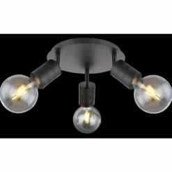 Luminaires Globo Lighting Spots Et Projecteurs|Spot Globo HERMINE Noir, 3 lumières