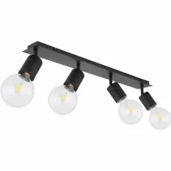 Luminaires Globo Lighting Spots Et Projecteurs|Spot Globo HERMINE Noir, 4 lumières