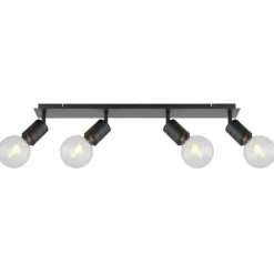 Luminaires Globo Lighting Spots Et Projecteurs|Spot Globo HERMINE Noir, 4 lumières