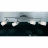 Luminaires Globo Lighting Spots Et Projecteurs|Spot Globo KATI Chrome, Acier inoxydable, Nickel mat, Blanc, 4 lumières