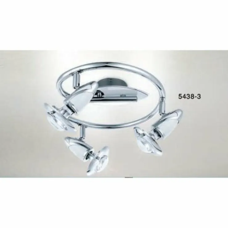 Luminaires Globo Lighting Spots Et Projecteurs|Spot Globo LORD Chrome, Acier inoxydable, 3 lumières