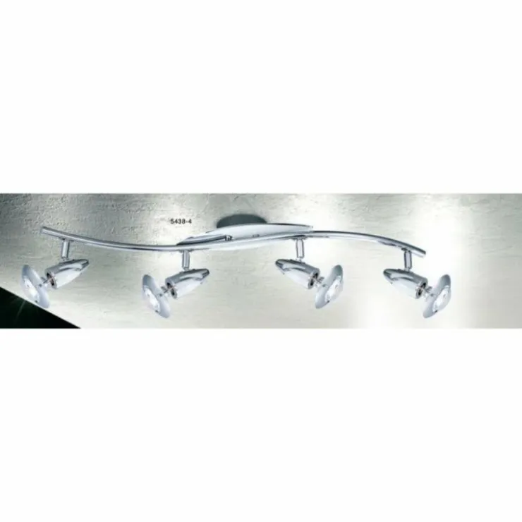 Luminaires Globo Lighting Spots Et Projecteurs|Spot Globo LORD Chrome, Acier inoxydable, 4 lumières