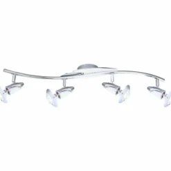 Luminaires Globo Lighting Spots Et Projecteurs|Spot Globo LORD Chrome, Acier inoxydable, 4 lumières