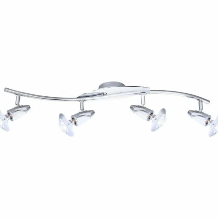 Luminaires Globo Lighting Spots Et Projecteurs|Spot Globo LORD Chrome, Acier inoxydable, 4 lumières