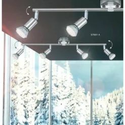 Luminaires Globo Lighting Spots Et Projecteurs|Spot Globo MATRIX Acier inoxydable, Nickel mat, 4 lumières