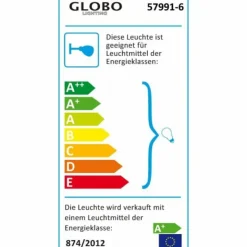 Luminaires Globo Lighting Spots Et Projecteurs|Spot Globo MATRIX Acier inoxydable, Nickel mat, 6 lumières