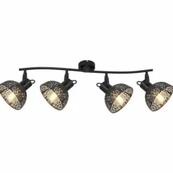 Luminaires Globo Lighting Spots Et Projecteurs|Spot Globo PANTALLA Noir, 4 lumières