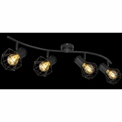 Luminaires Globo Lighting Spots Et Projecteurs|Spot Globo PRISKA Noir, 4 lumières