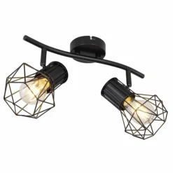 Luminaires Globo Lighting Spots Et Projecteurs|Spot Globo PRISKA Noir, 2 lumières